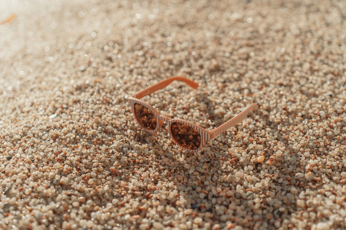 Little Dutch - Kinder Sonnenbrille Ocean Brown Stripes