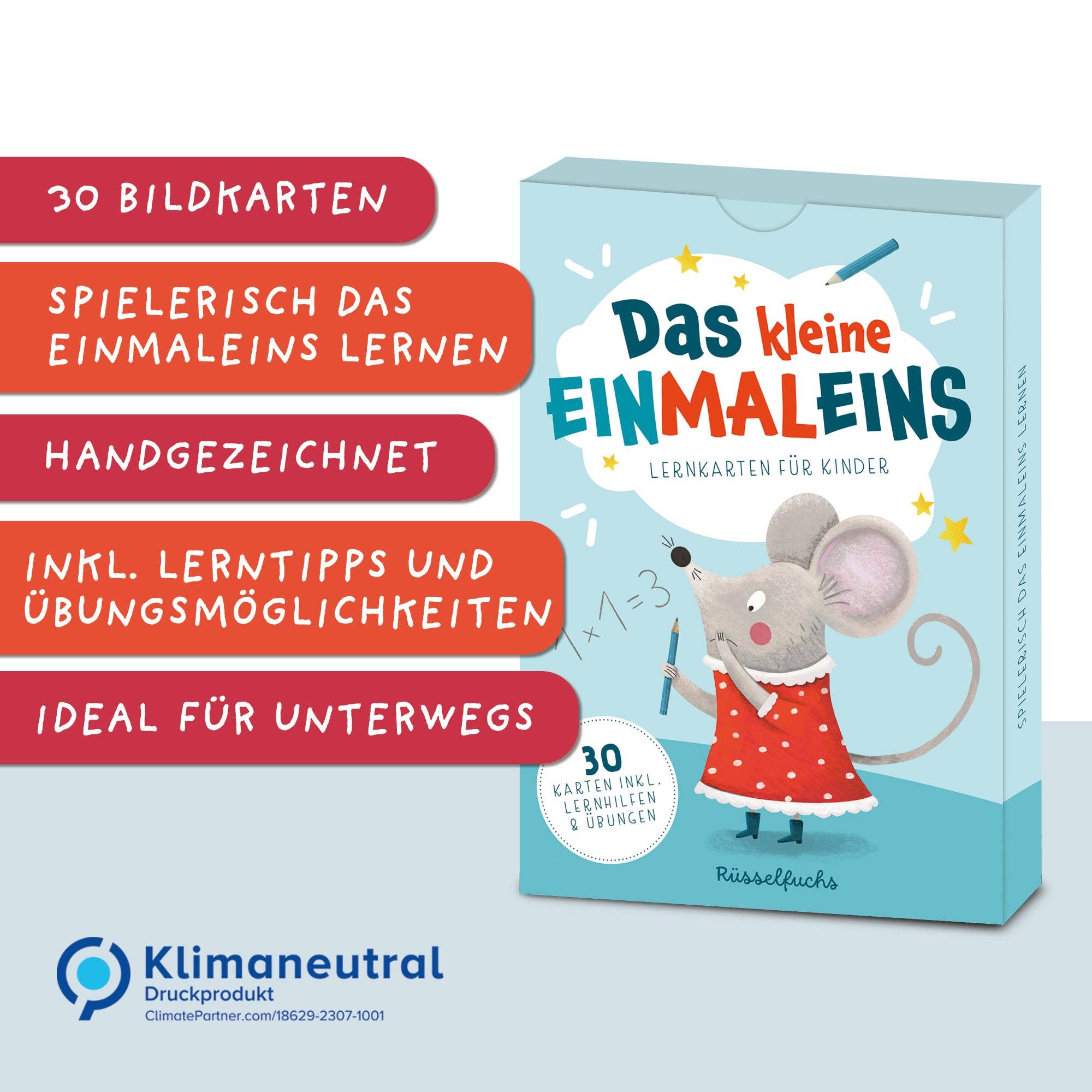 Das kleine Einmaleins – Lernkarten 1–10 für Kinder