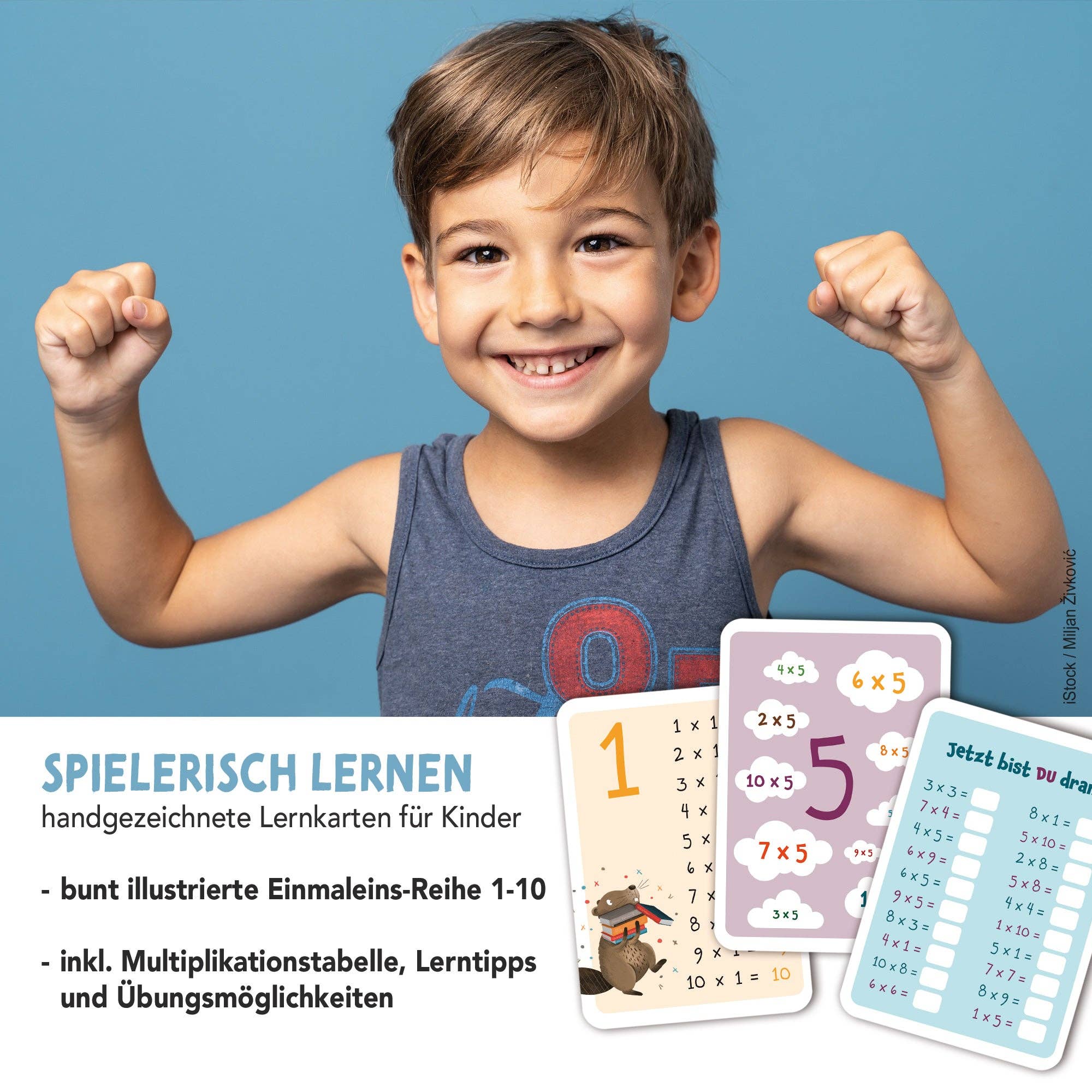 Das kleine Einmaleins – Lernkarten 1–10 für Kinder