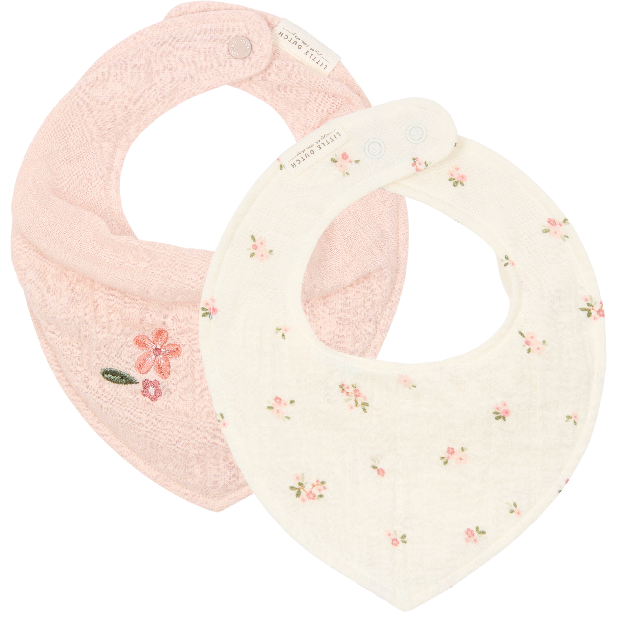Little Dutch - Bandana bib muslin 2-er Set Fairy Blossom & Blossom