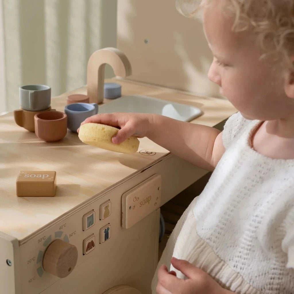 Little Dutch - Waschmaschine und Geschirrspüler aus Holz Creme