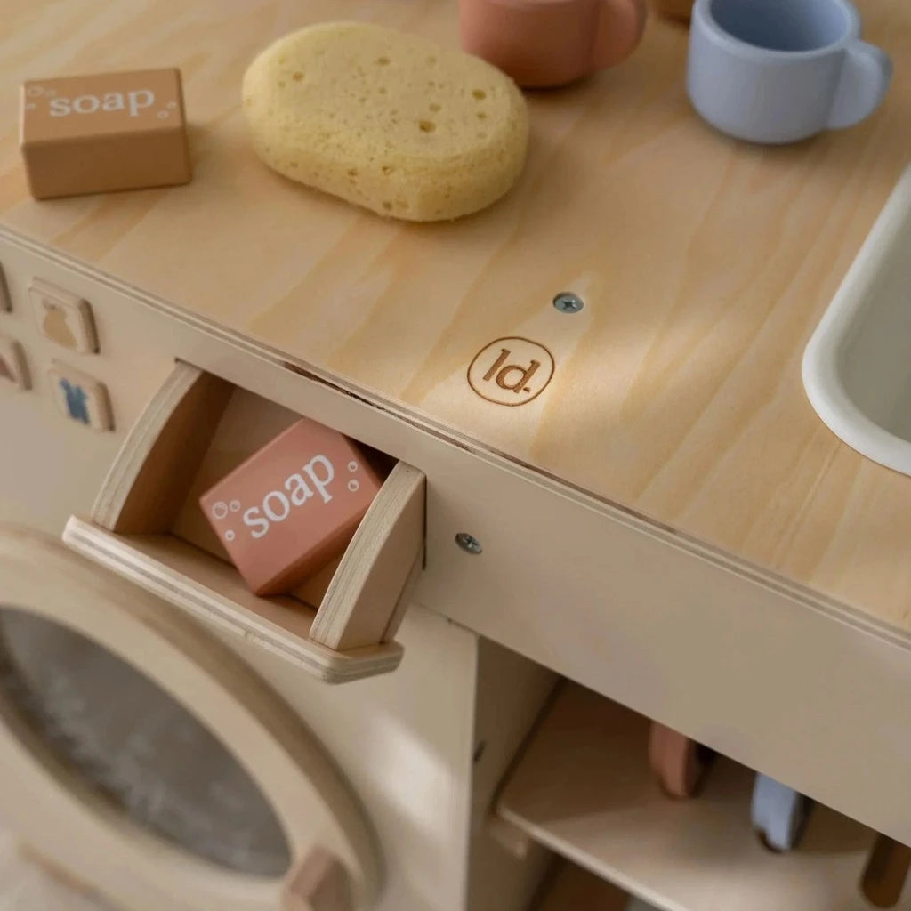 Little Dutch - Waschmaschine und Geschirrspüler aus Holz Creme