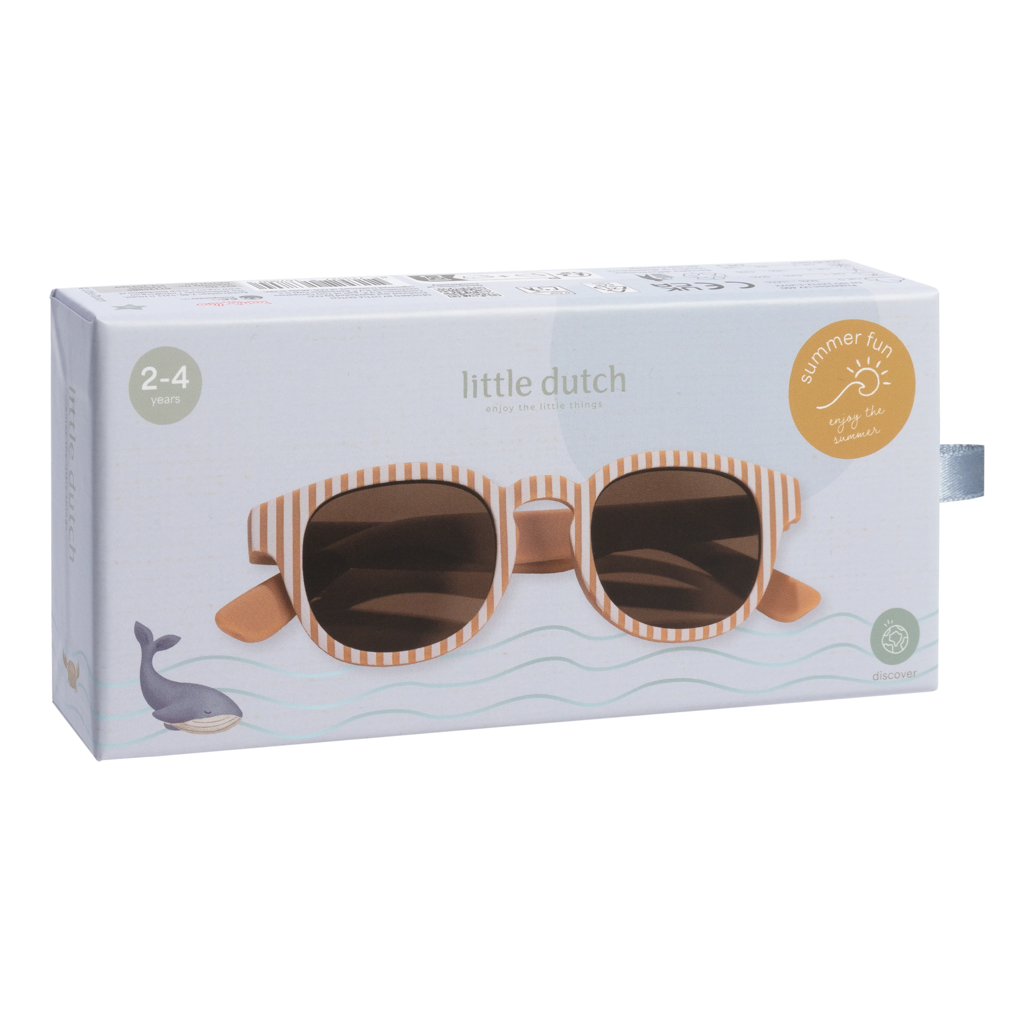Little Dutch - Kinder Sonnenbrille Ocean Brown Stripes