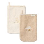 LittleDutch - Waschhandschuhe Set embroidered - Baby Bunny
